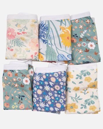 Трусики пастельна квіткова палітра 6 шт для дівчинки, Difa kids, 3 роки фото