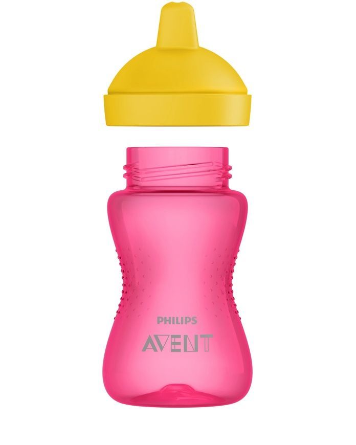 Чашка-непроливайка з твердим носиком, рожева для дітей, Philips AVENT, 18 міс+ фото