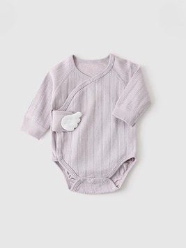 Боді лілове на запах в рубчик Янгол для немовлят, Koala Bebe, newborn фото