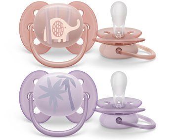 Пустышка Ultra Soft ультрамягкая для младенцев, Philips Avent, 0-6 мес, 2 шт фото
