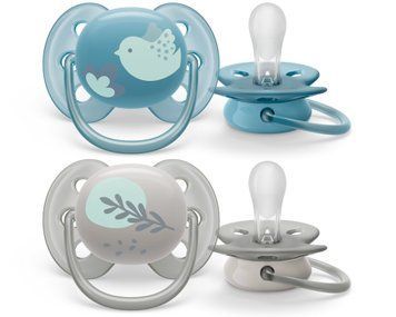 Пустышка Ultra Soft ультрамягкая, для младенцев, Philips Avent, 6-18 мес, 2 шт фото