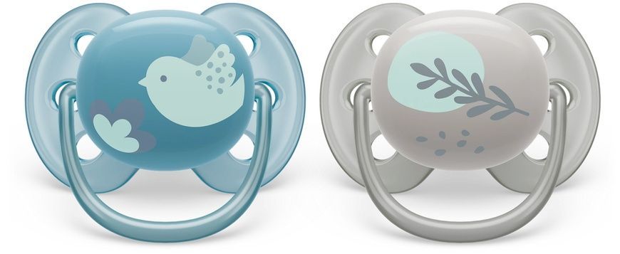 Пустышка Ultra Soft ультрамягкая, для младенцев, Philips Avent, 6-18 мес, 2 шт фото