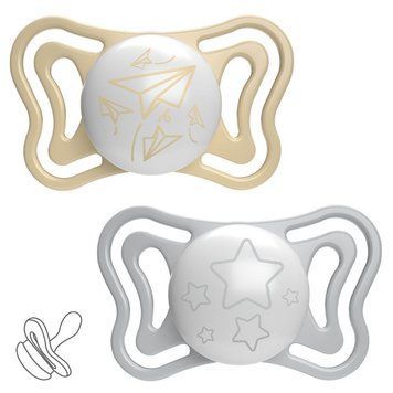 Пустушка Physio Light силіконова люмінесцентна 2шт. для немовлят, Chicco, 6-16 міс фото