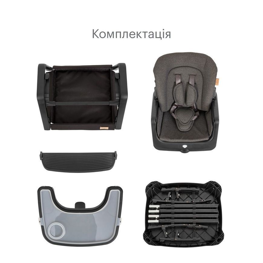 Стульчик для кормления 7 в 1 Nova черный для детей, Tutti Bambini, 6 мес-12 лет фото