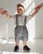 Костюм серый комбез и белая футболка для мальчика, Mini Bala, 12-18 мес