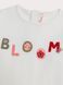 Лонгслів білий з написом bloom для дівчинки, Du Pareil.. au meme, 3-6 міс