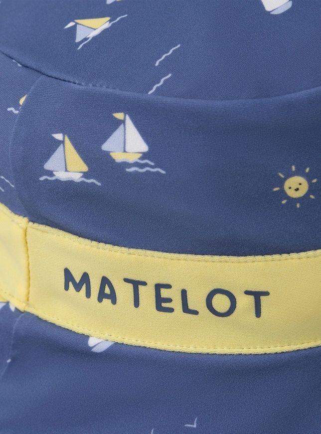 Панама подовжена з біфлексу синьо-жовта Matelot з човниками для хлопчика, Sergent Major, 1-3 міс фото