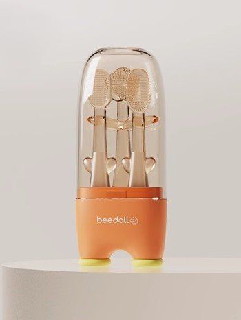 Набор детских оранжевых силиконовых щеток, Bee Doll фото
