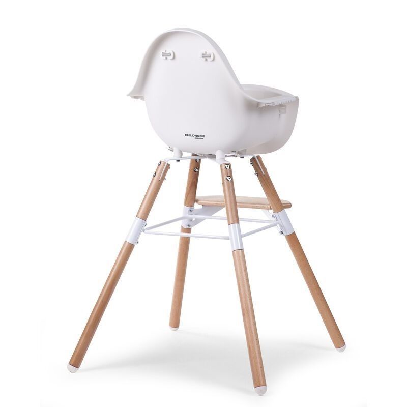 Стілець для годування Evolu 2 з бампером natural, white для дітей, Childhome фото