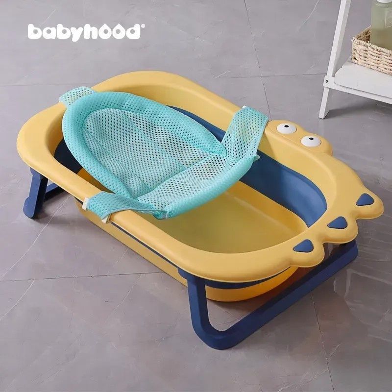 Ванночка дитяча складна Крокодил, жовта - Babyhood фото