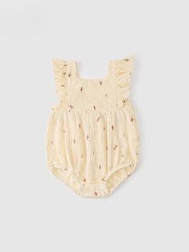 Боди муслиновое лимонное с рюшами для девочки, Koala Bebe, 3-6 мес фото