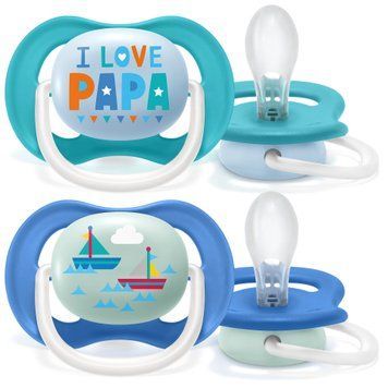 Пустышка Ultra Air "I love&hellip;" для мальчиков, Philips Avent, 6-18 мес фото