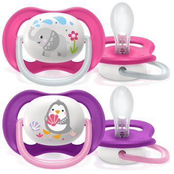 Пустышка Ultra Air "Animal" для девочки, Philips AVENT, 6-18 мес фото