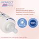 Пляшка пластикова "Perfect Easy" соска силіконова, швидкий потік для дівчинки, Chicco, 330мл, 4 міс+