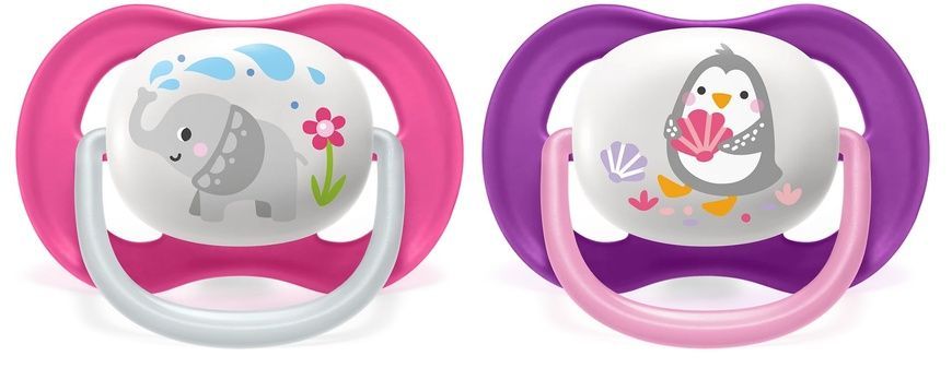 Пустышка Ultra Air "Animal" для девочки, Philips AVENT, 6-18 мес фото