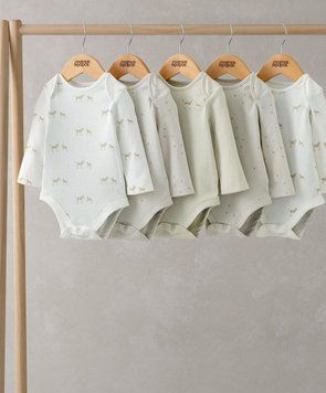 Набір боді 5 шт зебри для немовлят, Mamas Papas, 6-9 міс фото