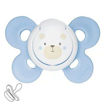 Пустышка Physio Comfort силиконовая голубая для младенцев, Chicco, 2-6 мес фото
