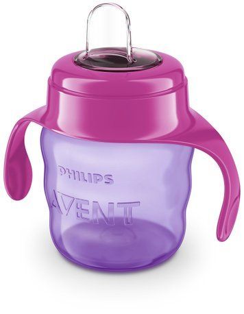 Чашка-непроливайка з м'яким носиком рожева для немовлят, Philips AVENT, 200 мл, 6 міс+ фото