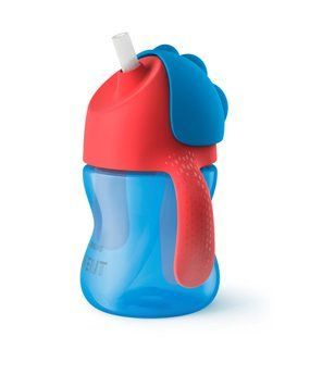 Чашка с трубочкой для мальчика, Philips AVENT, 210 мл, 9 мес+ фото