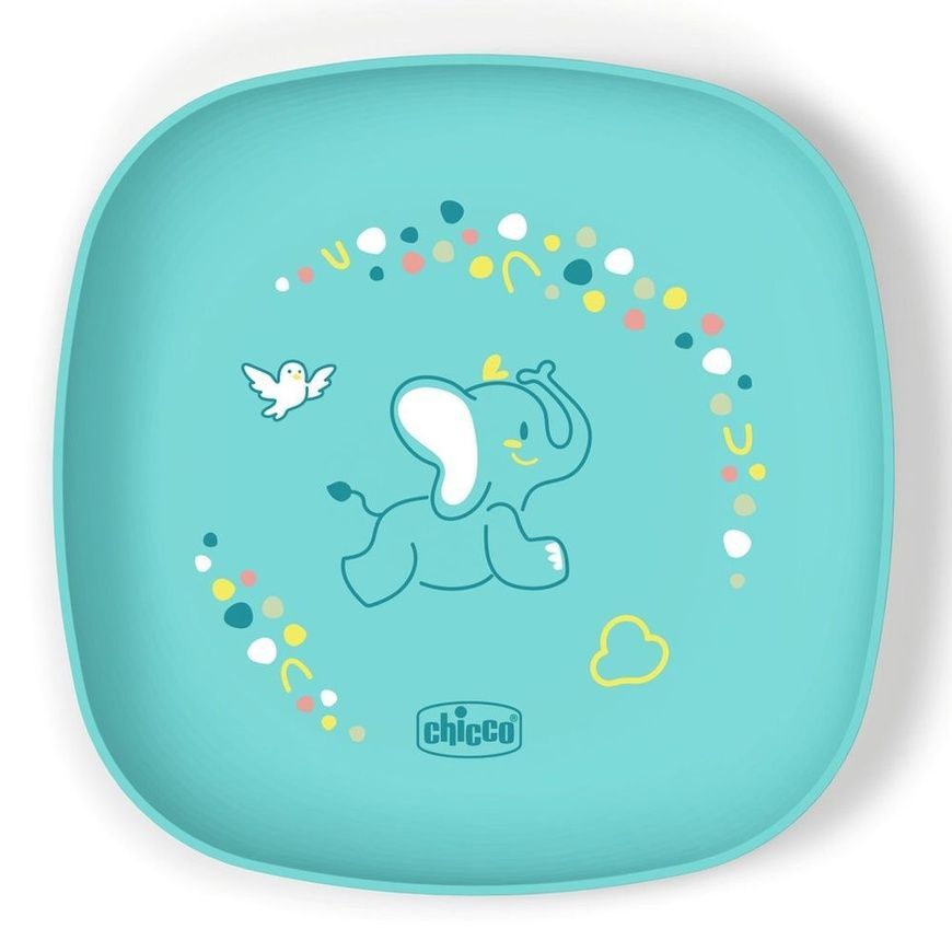 Набор тарелок "Dish Set" голубой для детей, Chicco, 12 мес+ фото