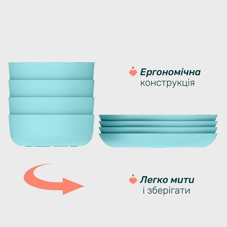 Набор тарелок "Dish Set" голубой для детей, Chicco, 12 мес+ фото