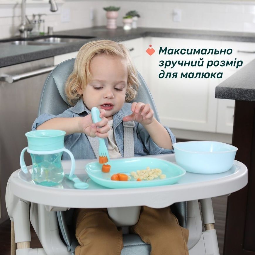 Набор тарелок "Dish Set" голубой для детей, Chicco, 12 мес+ фото