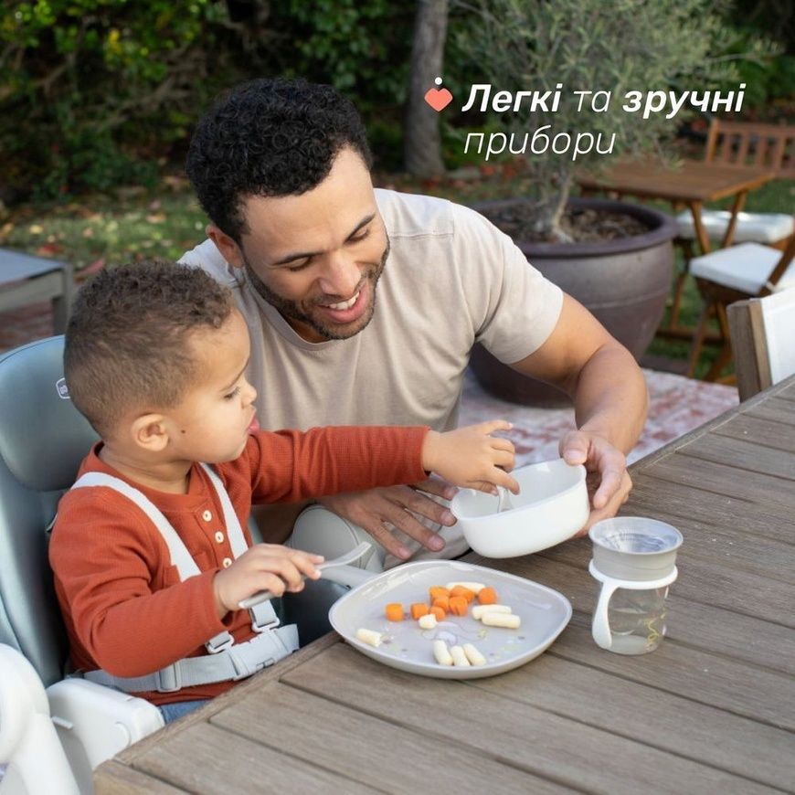 Набор ложка и вилка "First Cutlery" для детей, Chicco, 12 мес+ фото