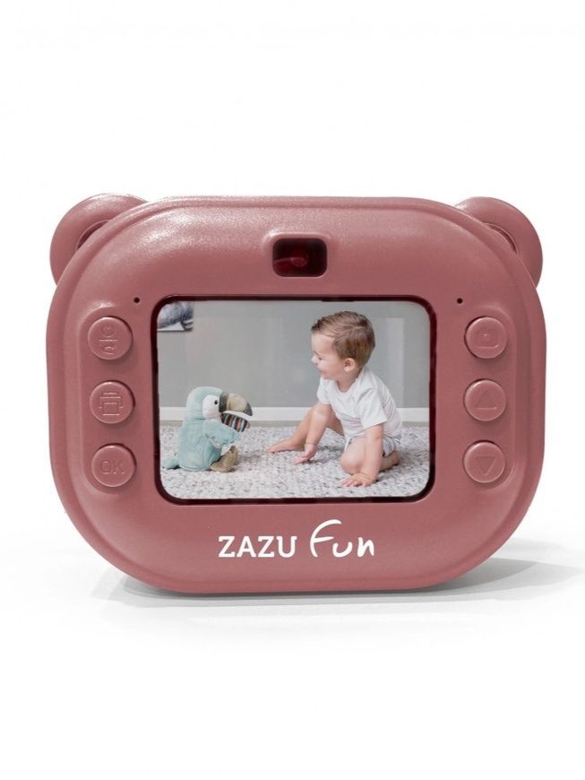Дитяча цифрова камера з миттєвим друком, рожева, Zazu фото