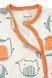 Человечек в рубчик 2 шт оранжевый и белый со слониками для младенцев, Miniworld, 1-3 мес