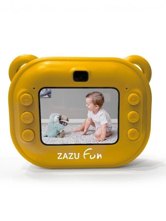 Дитяча цифрова камера з миттєвим друком, жовта, Zazu фото