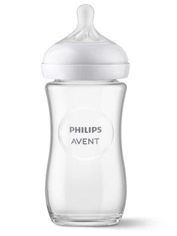 Пляшечка для годування скляна Natural Природний потік для немовлят, Philips AVENT, 240 мл, 1 шт фото