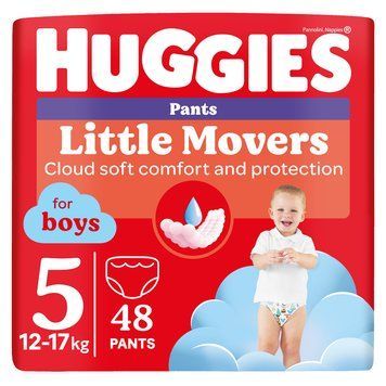 Трусики-подгузники Huggies Little Movers Pants Mega 5 (12-17 кг) для мальчиков, 48 шт. фото