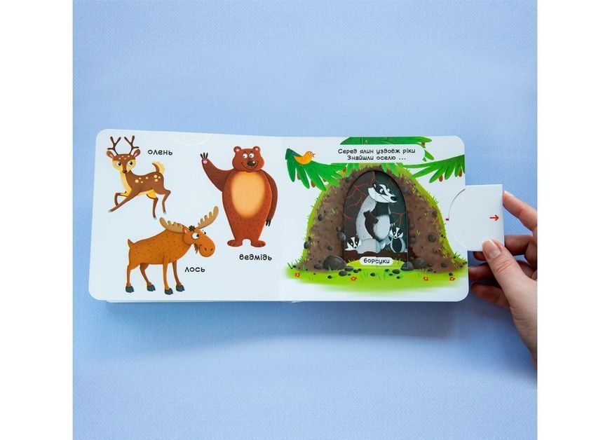 Книжка дитяча з механізмом. Перша книжка з рухомими елементами. Лісові тварини, Crystal Book фото