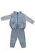 Костюм голубой с худи, штанами и жилеткой для мальчика, Hippil baby, 6-9 мес