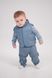 Костюм голубой с худи, штанами и жилеткой для мальчика, Hippil baby, 6-9 мес