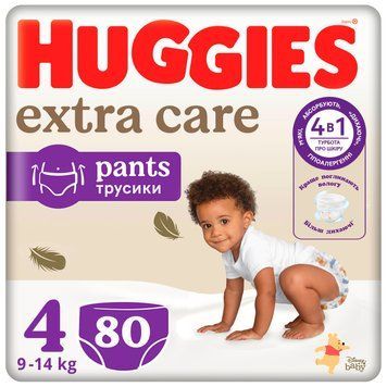 Підгузки-трусики&nbsp;Huggies Extra Care Pants 4 (9-14 кг) Box, 80 шт. фото
