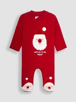 Чоловічок новорічний червоний для немовлят, JoJo Maman Bebe, 0-3 міс фото