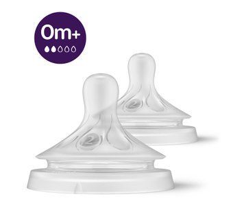 Соска силіконова Natural Природний потік для немовлят, Philips AVENT, від 0 міс, 2 шт фото