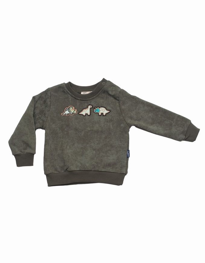 Костюм хаки с динозавриками для мальчика, Tuffy, 9-12 мес фото