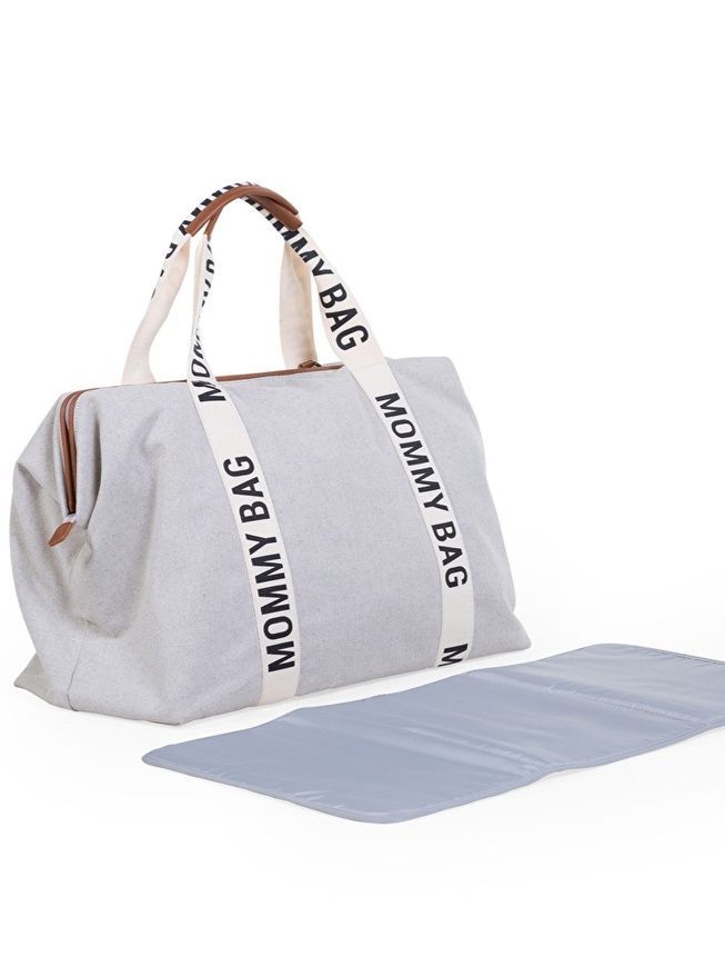 Сумка Mommy bag Signature canvas off white, Childhome, 58 л фото