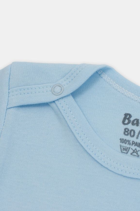 Боді з коротким рукавом блакитне на кнопочках для немовлят, Babytoo, 12 міс фото