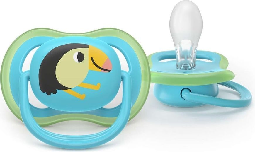 Пустушка Ultra Air блакитно-зелена для немовлят, PHILIPS Avent, 6-18 міс фото