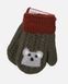 Варежки хаки с рыжим и игрушкой коалой для детей, Kitti, 1-3 года