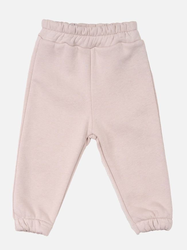 Костюм на флисе бежевый: свитшот half-zip и штаны для младенцев, Bebico, 6-9 мес фото