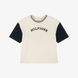 Футболка молочная с черным рукавом и большим лого для мальчика, Tommy Hilfiger, 2 года