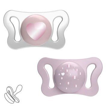 Пустушка Physioforma Micro силіконова 2шт. для дівчинки, Chicco, 0-2 міс фото