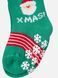 Носки махровые 2 пары: зеленые с сантой xmas и красные с оленем со стопиками новогодние для младенцев, Defne, 6-12 мес