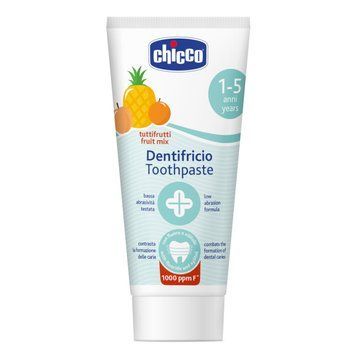 Зубная паста детская Chicco "Тутти-Фрутти", с фтором, 50 мл фото