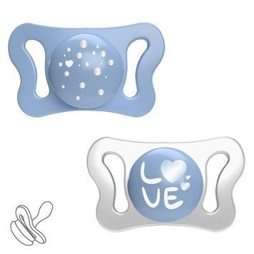 Пустушка Physioforma Micro силіконова 2шт. для хлопчика, Chicco, 0-2 міс фото