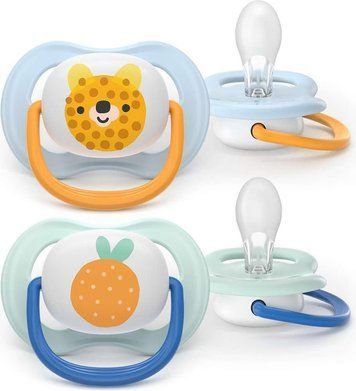 Пустушка Ultra Air жовто-блакитна для немовлят, PHILIPS Avent, 0-6 міс фото